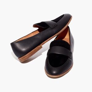 Madewell The Alex Loafer Elegant Black Leather and Suede Loafer Women’s Size 9.5